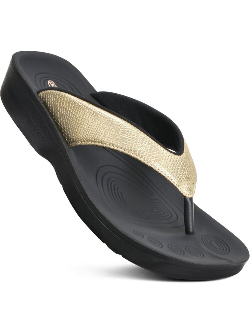 🆕Women's Gold Comfy Arch Support Flip Flops Orthopedic Sandals Slip on